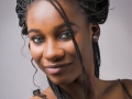 beautiful african woman with braided hair