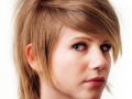 Blond young woman with fashion hair styling