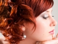 portrait of attractive red haired young woman