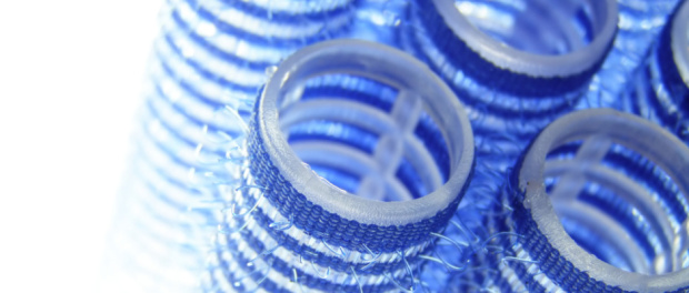 blue curlers