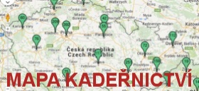 mapa ČR a SK kadeřnictví